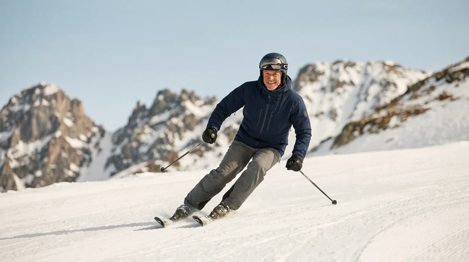 Skier making a parallel turn