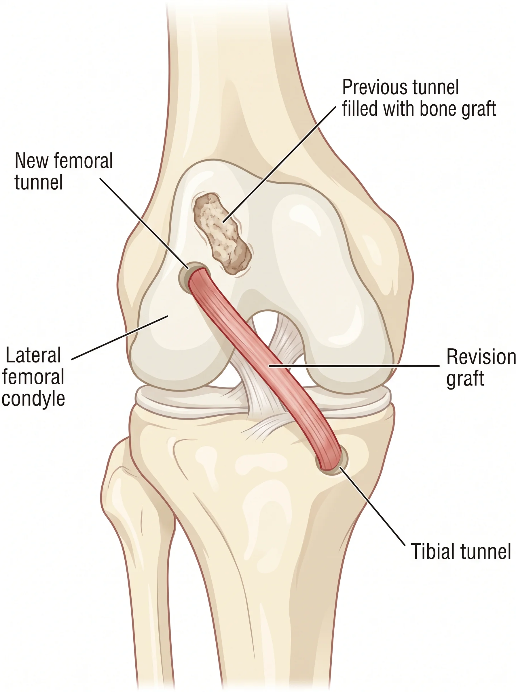 Medical illustration of ACL Revision Surgery