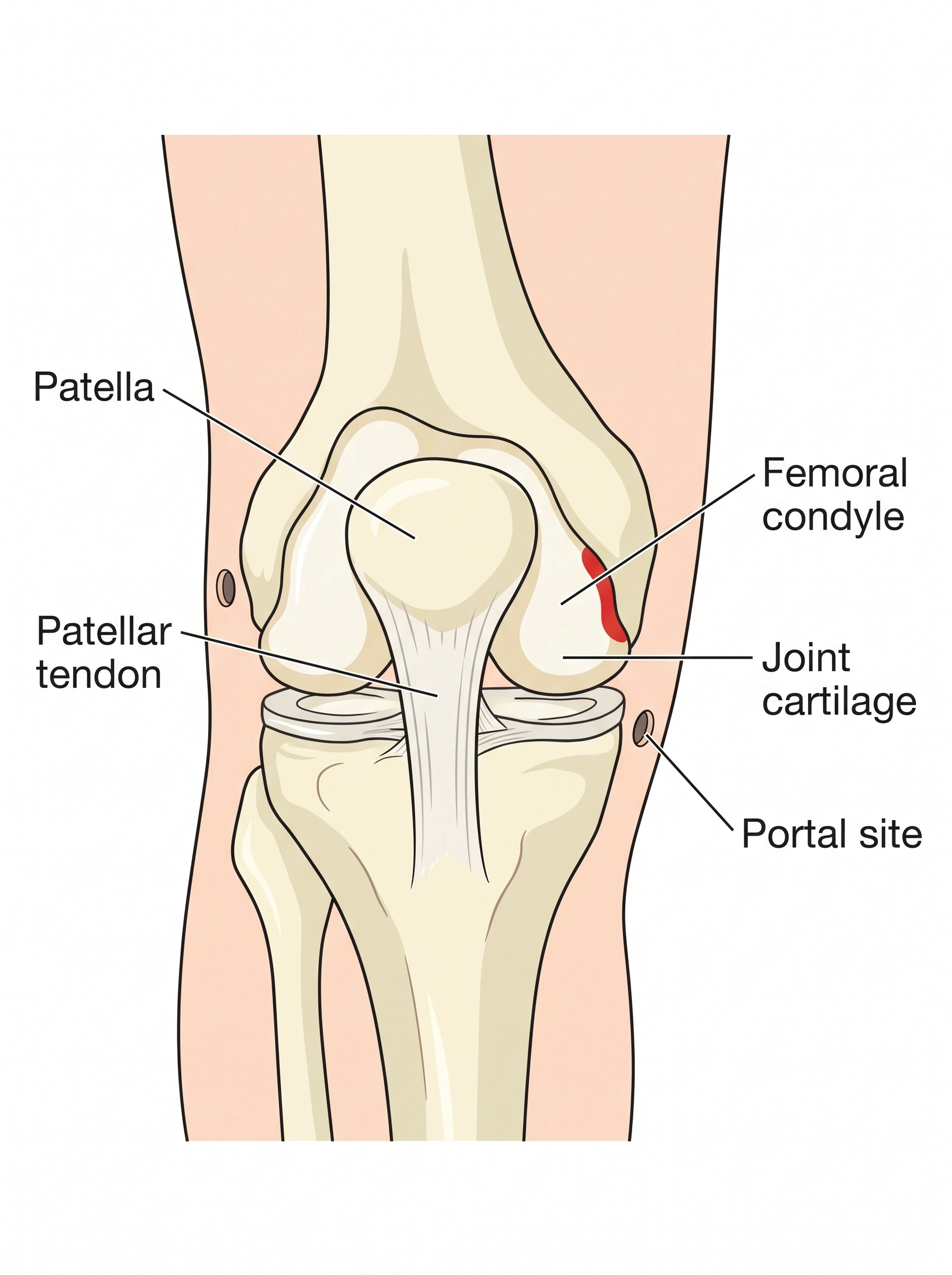 Medical illustration of Knee Arthroscopy