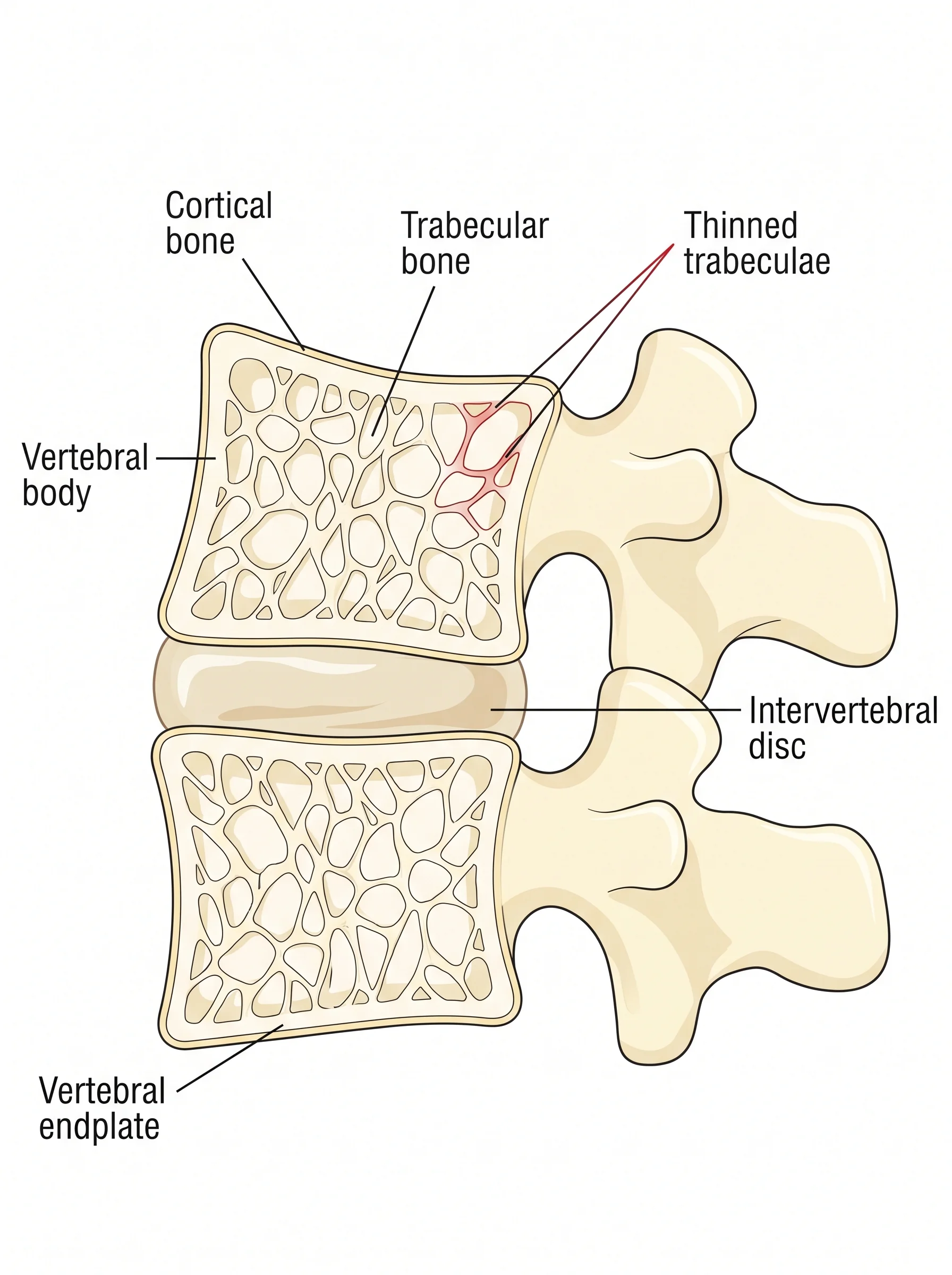 Medical illustration of Osteoporosis