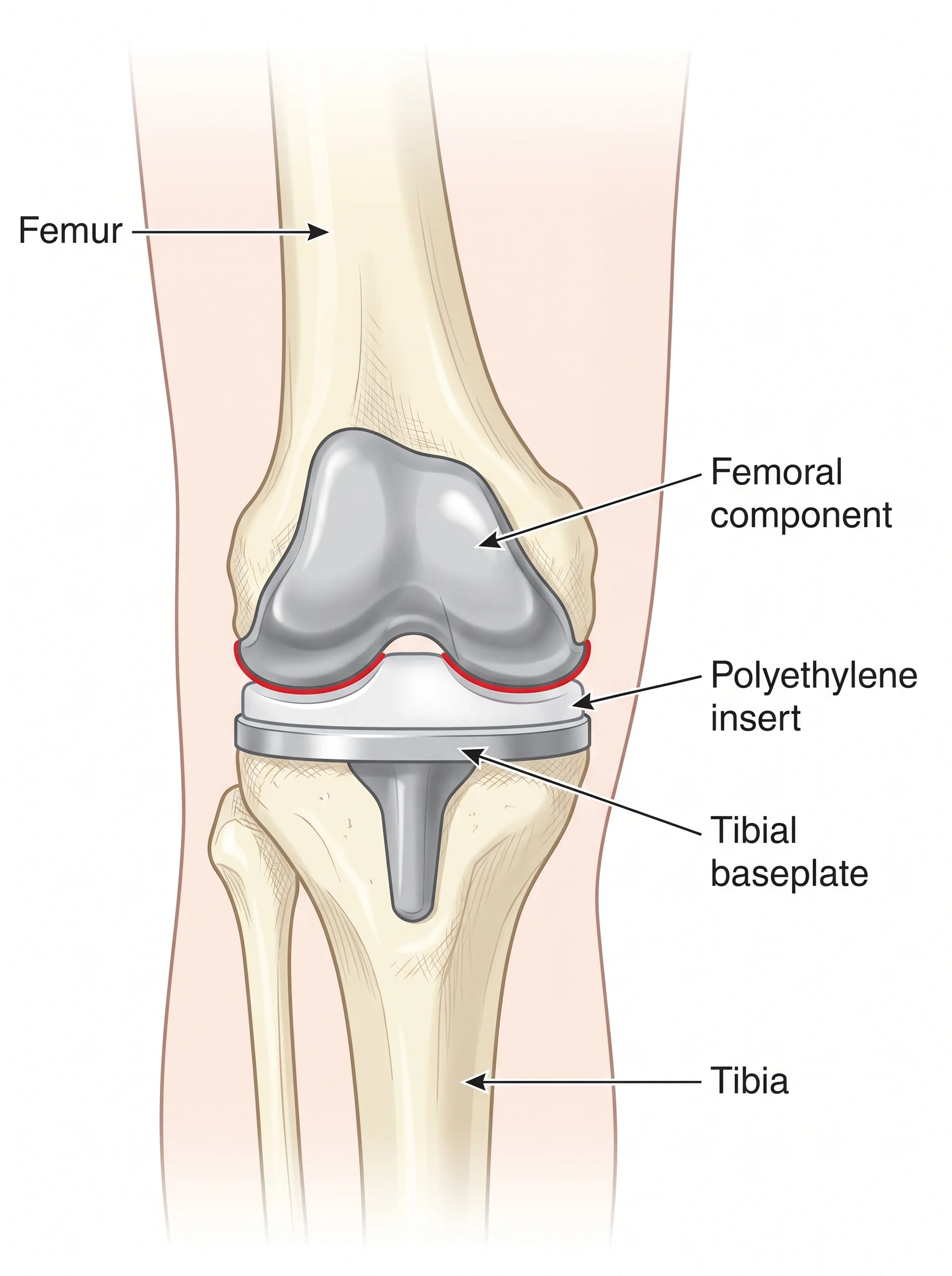 Medical illustration of Total Knee Replacement