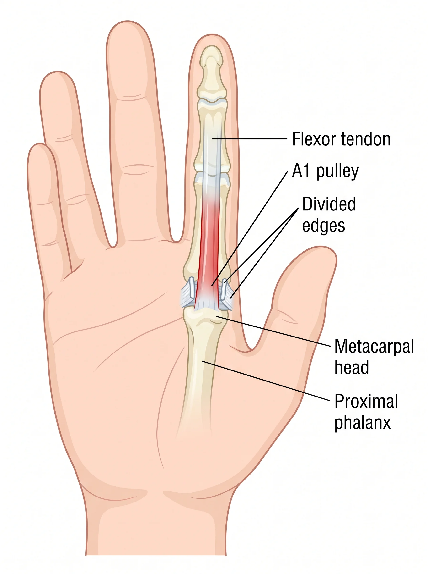 Medical illustration of Trigger Finger Release
