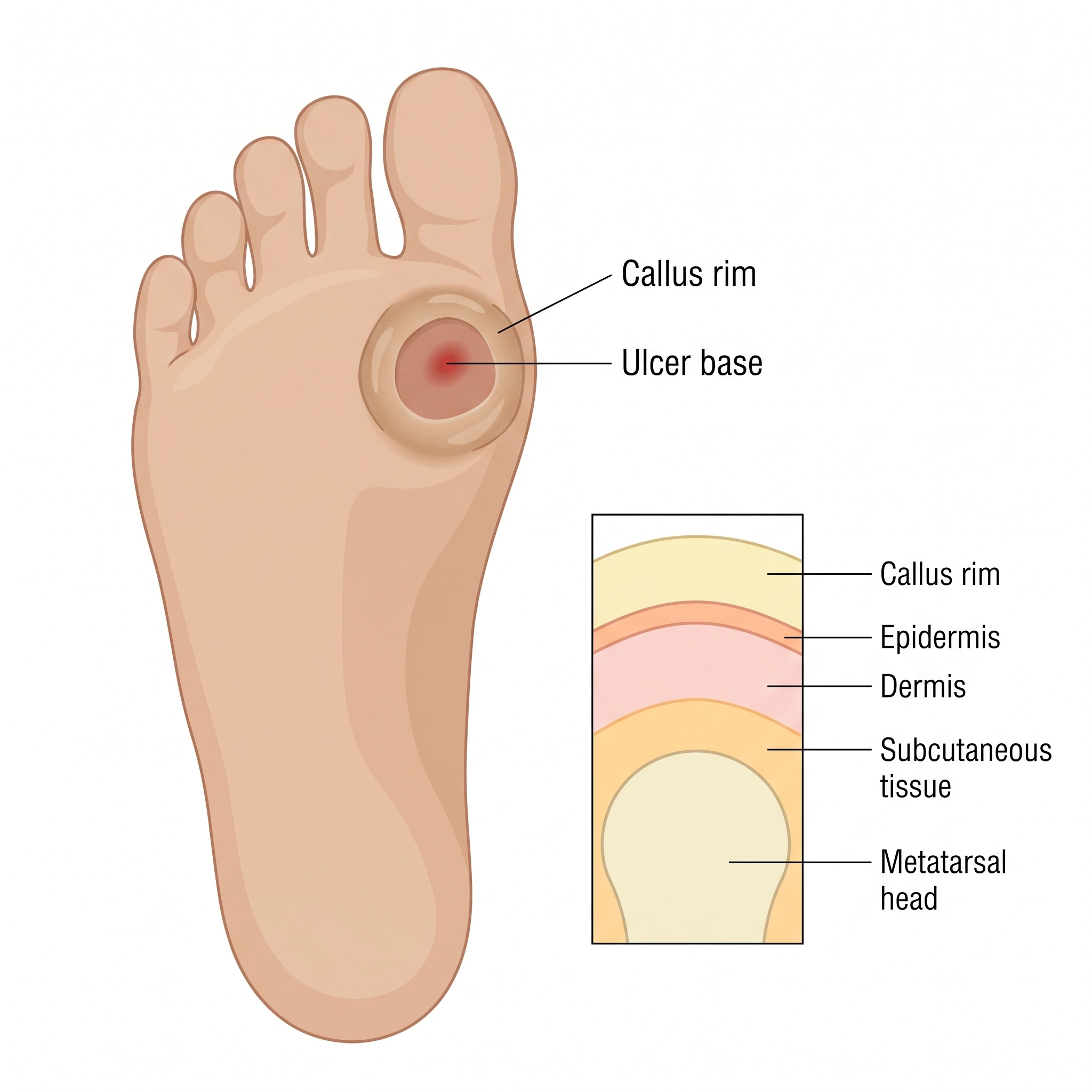 Medical illustration of Diabetic Foot Ulcer / Wound Care