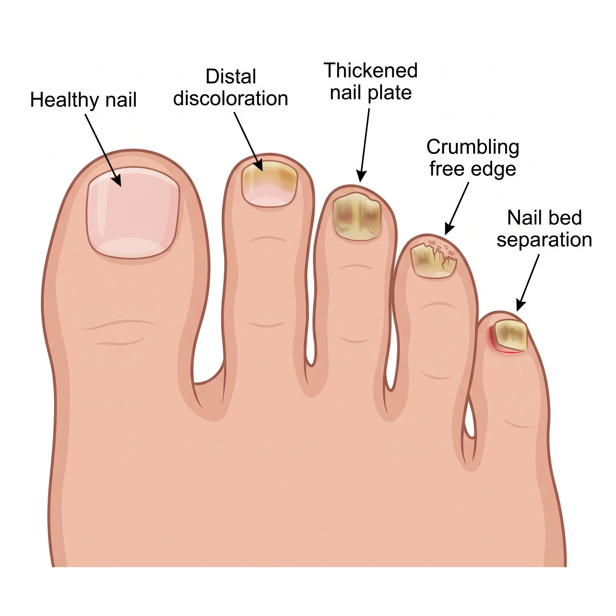 Medical illustration of Toenail Fungus
